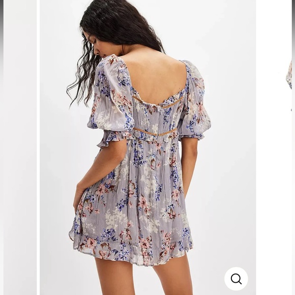 Free People Marney Mini Dress in Blue Combo - Picture 10 of 16